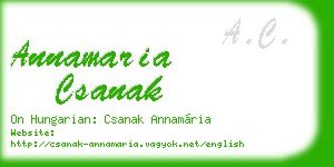 annamaria csanak business card